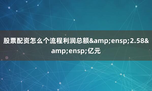 股票配资怎么个流程利润总额&ensp;2.58&ensp;亿元
